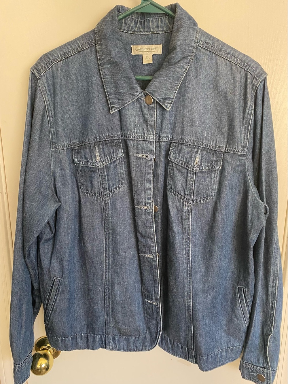 Coldwater Creek Tencel Cotton Soft Blue Chambray Denim Style Jacket XL